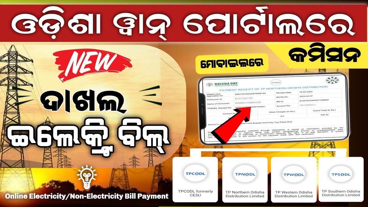 Electricity Bill Payment Online Odisha । How to pay electricity bill in Odisha One Portal