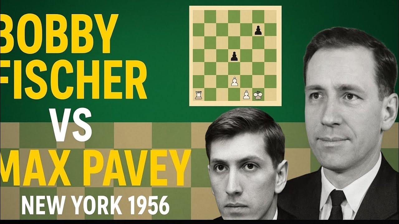 Bobby Fischer vs Max Pavey ◉ New York Tournament 1956 | Brilliant Win by Black in 52 Moves!
