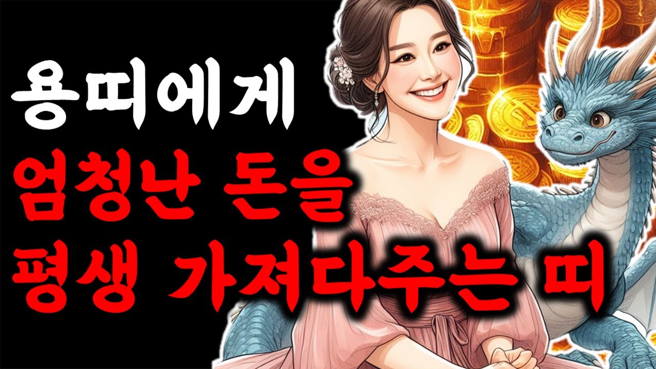 용띠! OO띠랑 어울리면 부자 됩니다! 용띠에게 가장 좋은 귀인띠! 부자가 되고 싶다면 용띠에게 복을 불러오는 귀인 띠는? Feat 용띠 띠궁합 운세 재물운이 굴러 들어옵니다!