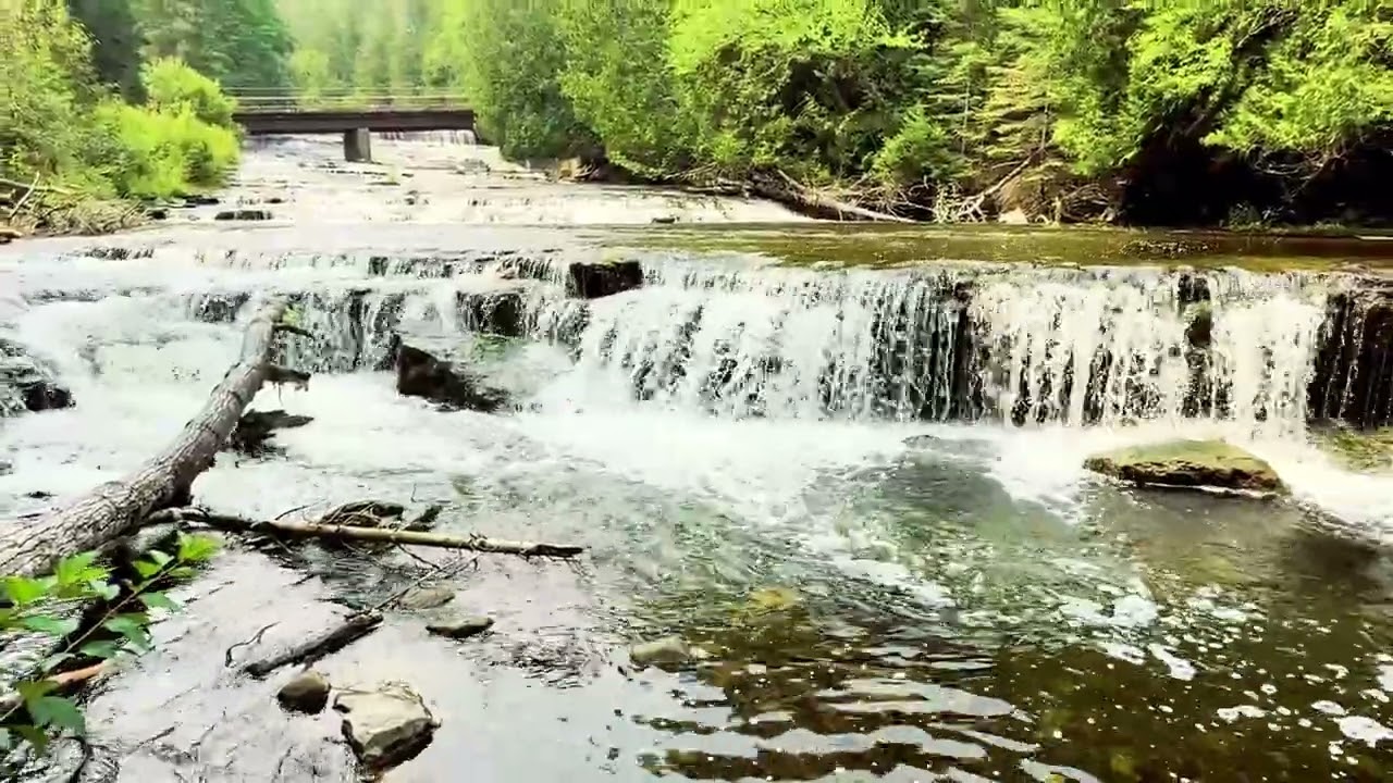 One Minute Relaxing Au Train Falls, Near Pictured Rocks National Lakeshore