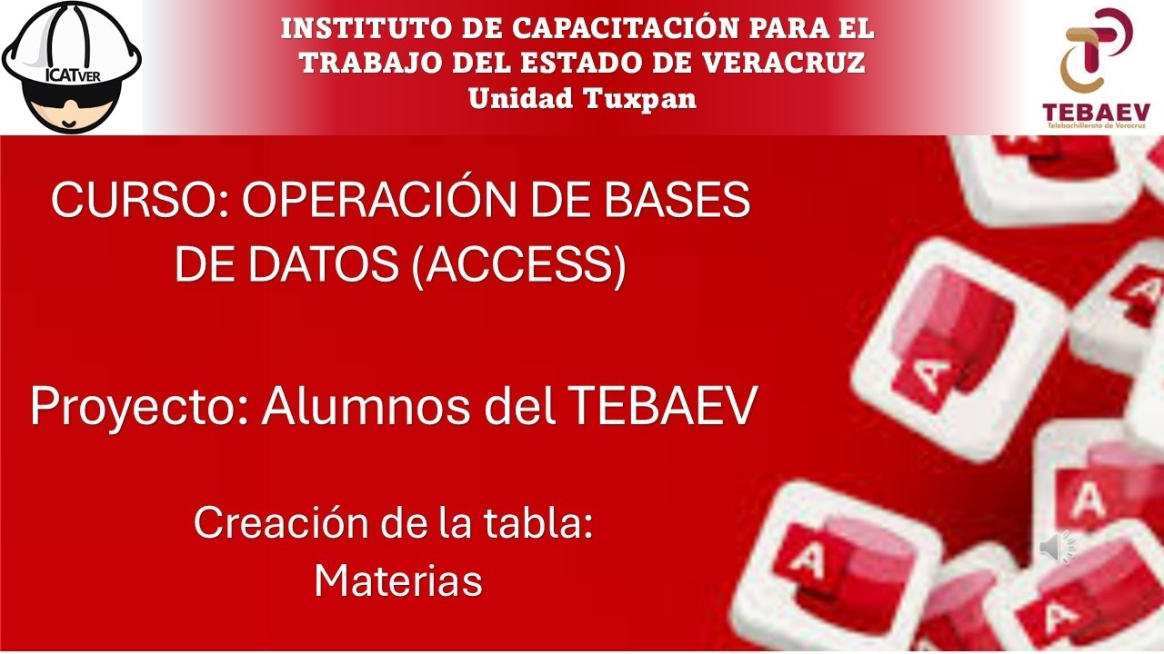 7. OBD PROYECTO DE ALUMNOS DEL TEBAEV: CREAR LA TABLA MATERIAS.