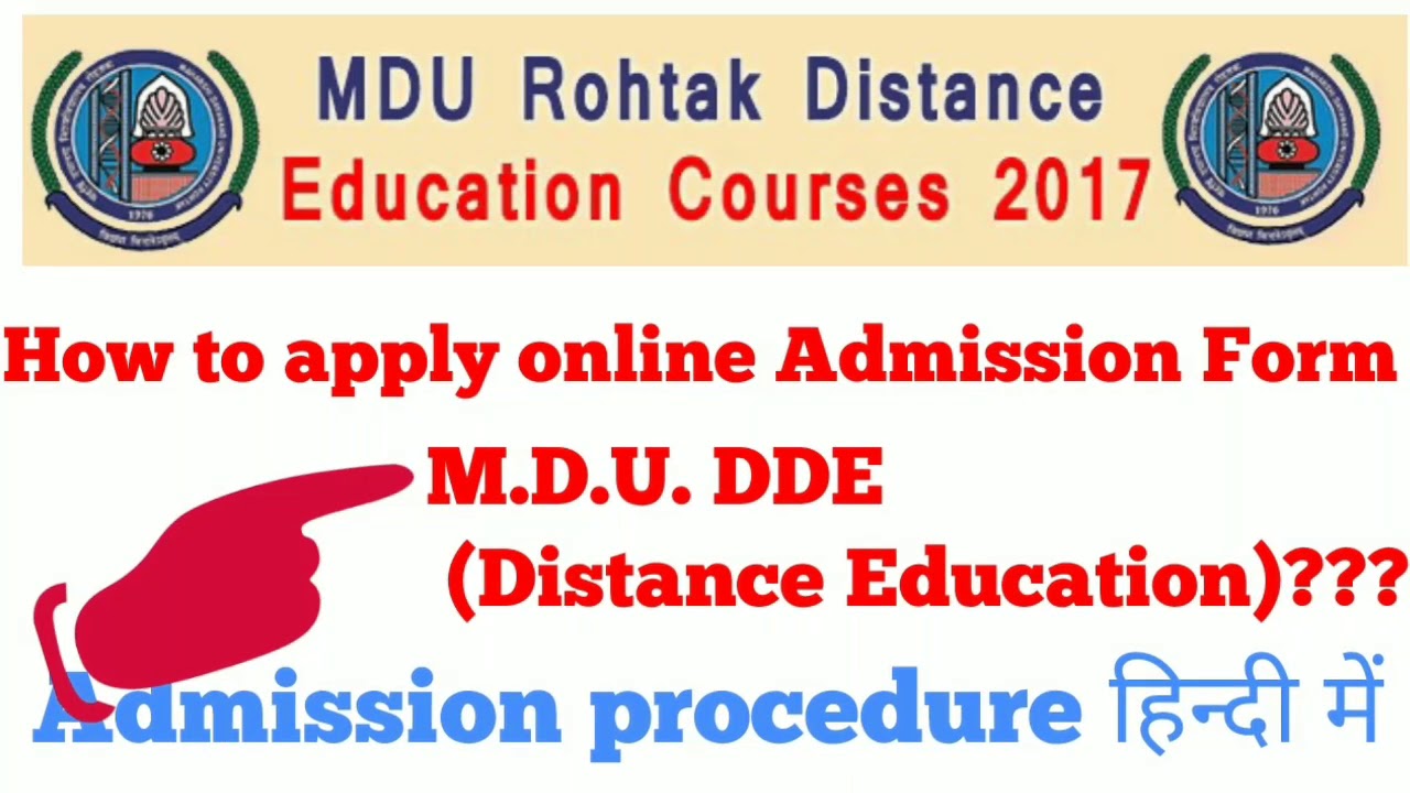 How to apply online Admission in M.D.U. Distance Education||complete procedure|| हिन्दी में।।