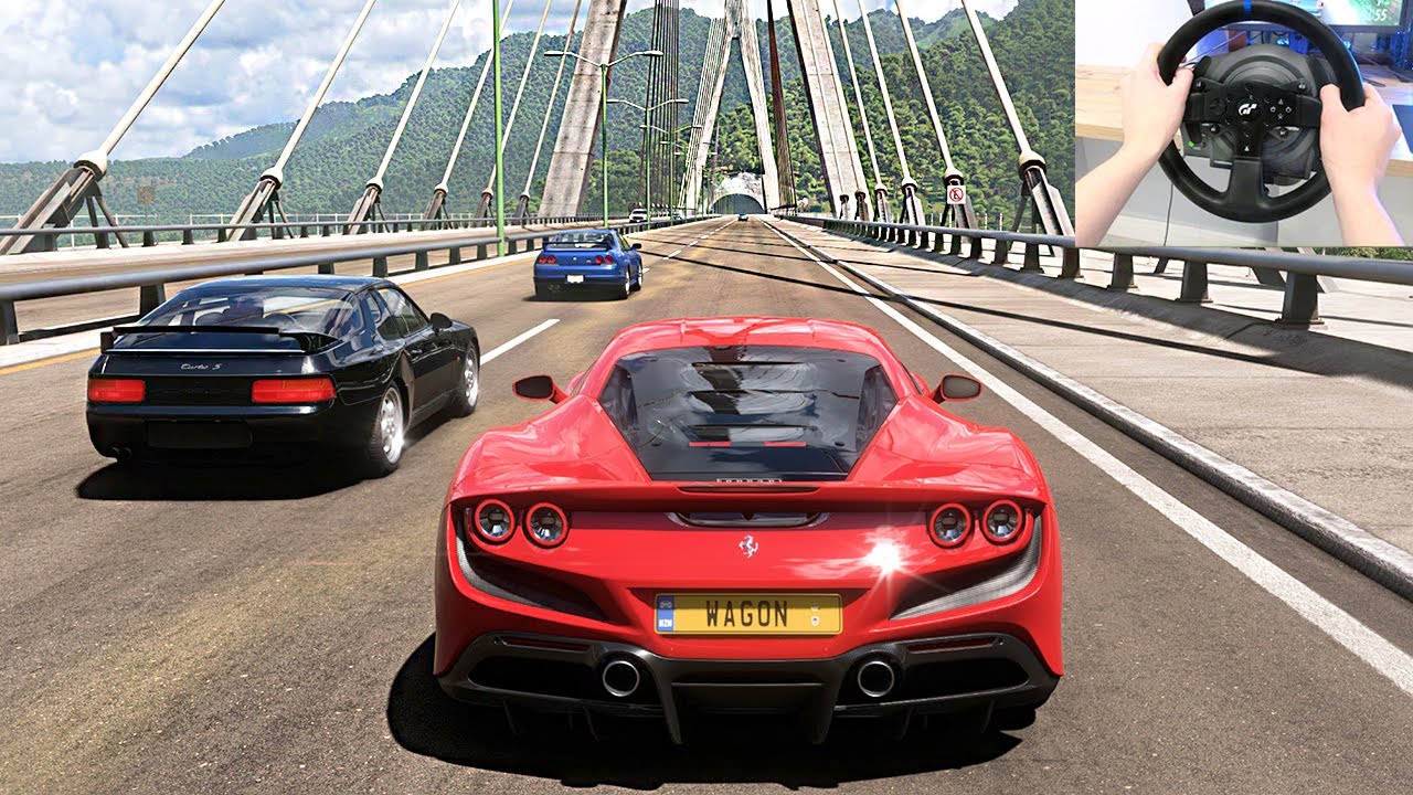 The Ultimate Goliath Race Ferrari F8 TRIBUTO - Forza Horizon 5 (Steering Wheel) Gameplay 4k