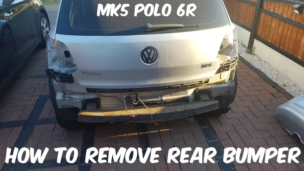 Как снять задний бампер VW Polo 6r