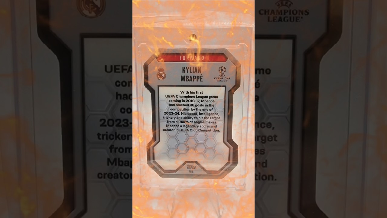 Kylian Mbappe Chrome Shield Card ⚽️🔥 Topps Match Attax 24/25 #kylianmbappe #mbappe #matchattax
