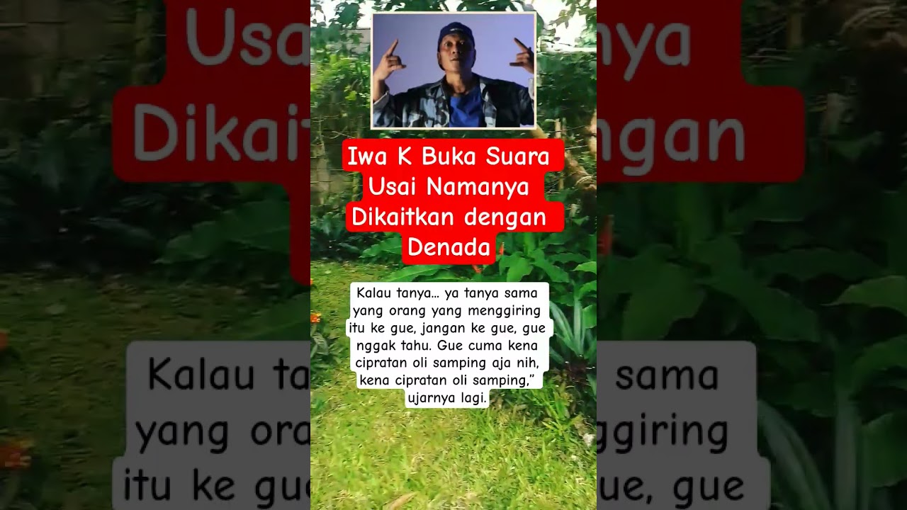 Iwa K Buka Suara Usai Namanya Dikaitkan dengan Denada#denada
