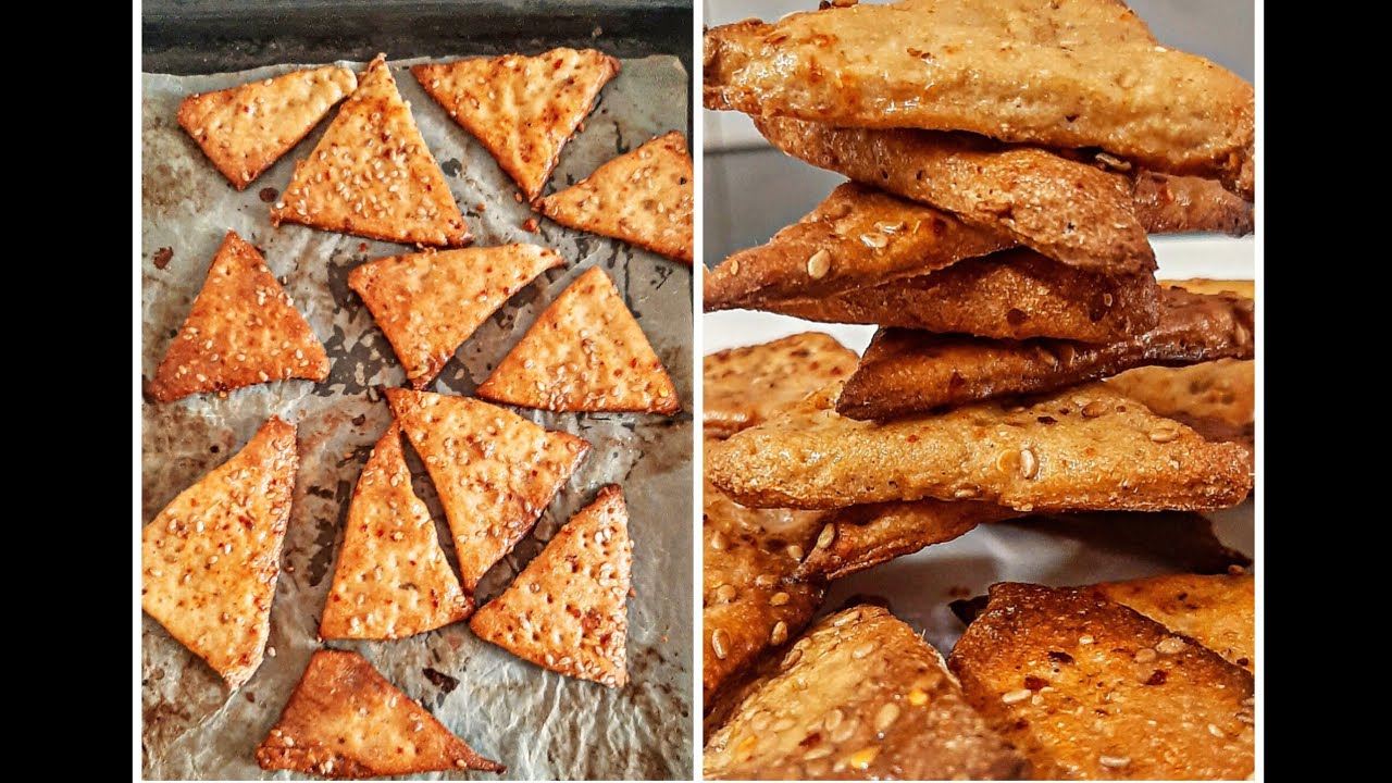 मार्केट के चिप्स भी फेल हैं इसके सामने😳No Fried Healthy Wheat Crackers 