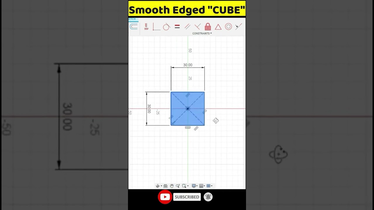 😮Smooth edge cube in just 36 seconds!! 😮 #shorts #fusion360  #prrobotics