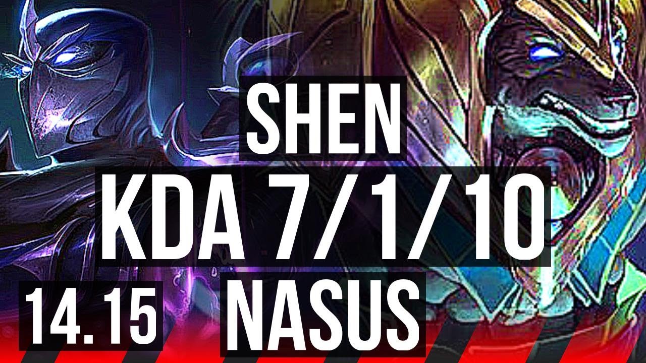 SHEN vs NASUS (TOP) | 7/1/10, 500+ games, Rank 12 Shen | EUNE Grandmaster | 14.15