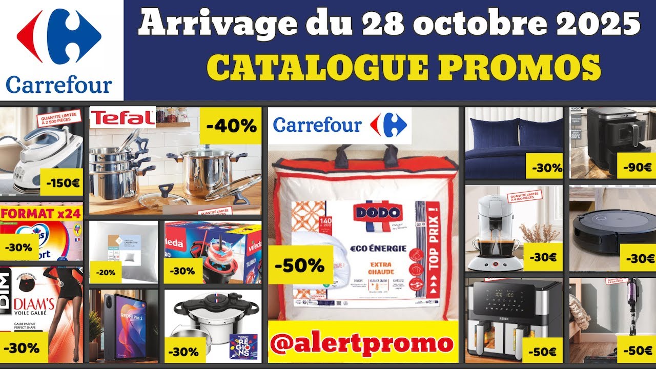 catalogue CARREFOUR spécial maison du 28 octobre 2025 🔥 Arrivage cuisine linge ✅ Promos deals pub