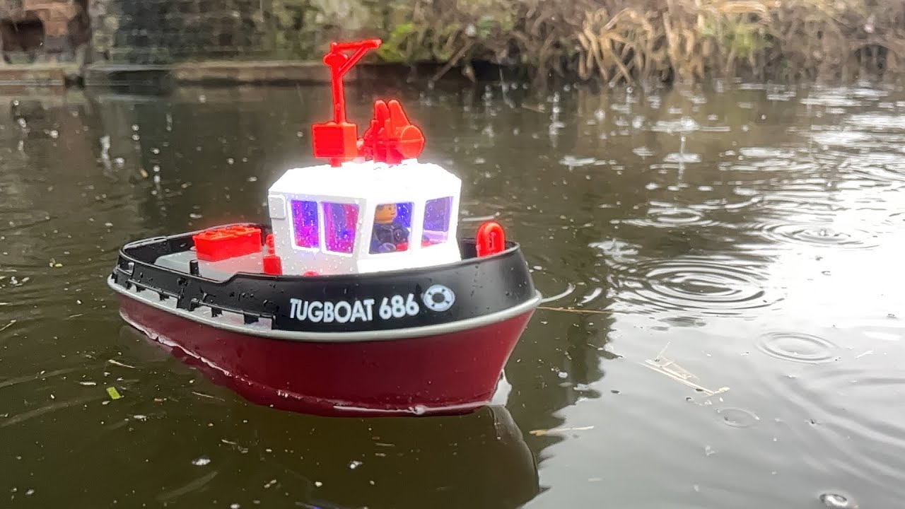 RC Heng Long mini tug boat 1:72 running session 