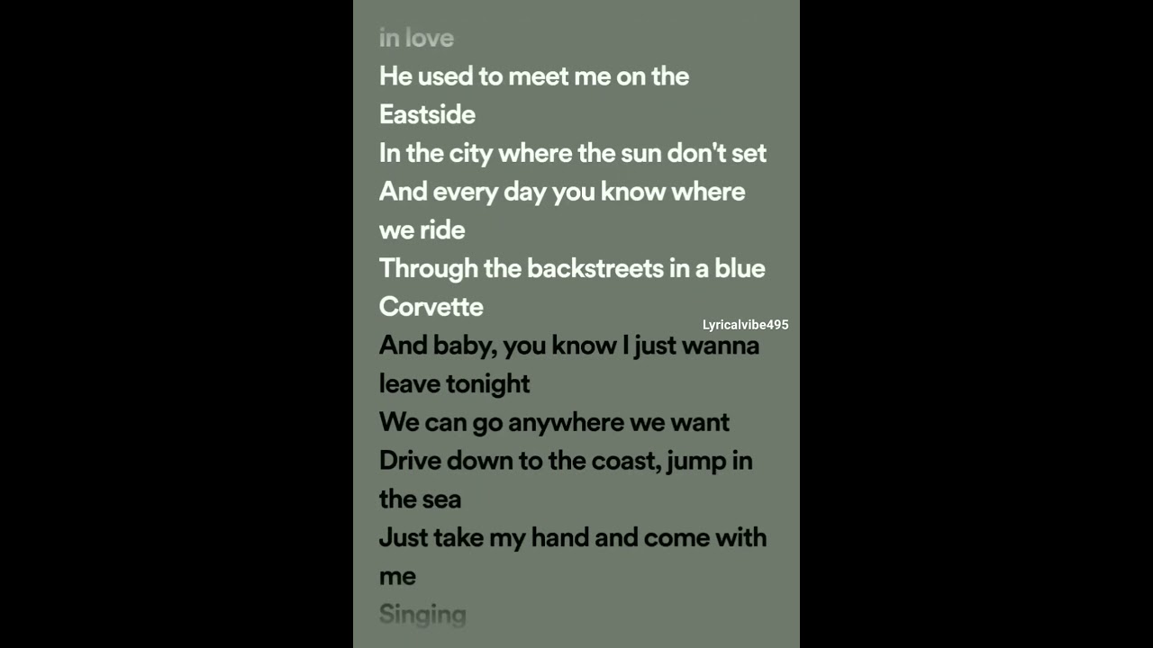 Eastside - Benny blanco,Halsey #eastside #lyrics #spotifylyrics #shorts #lyricalvibe495