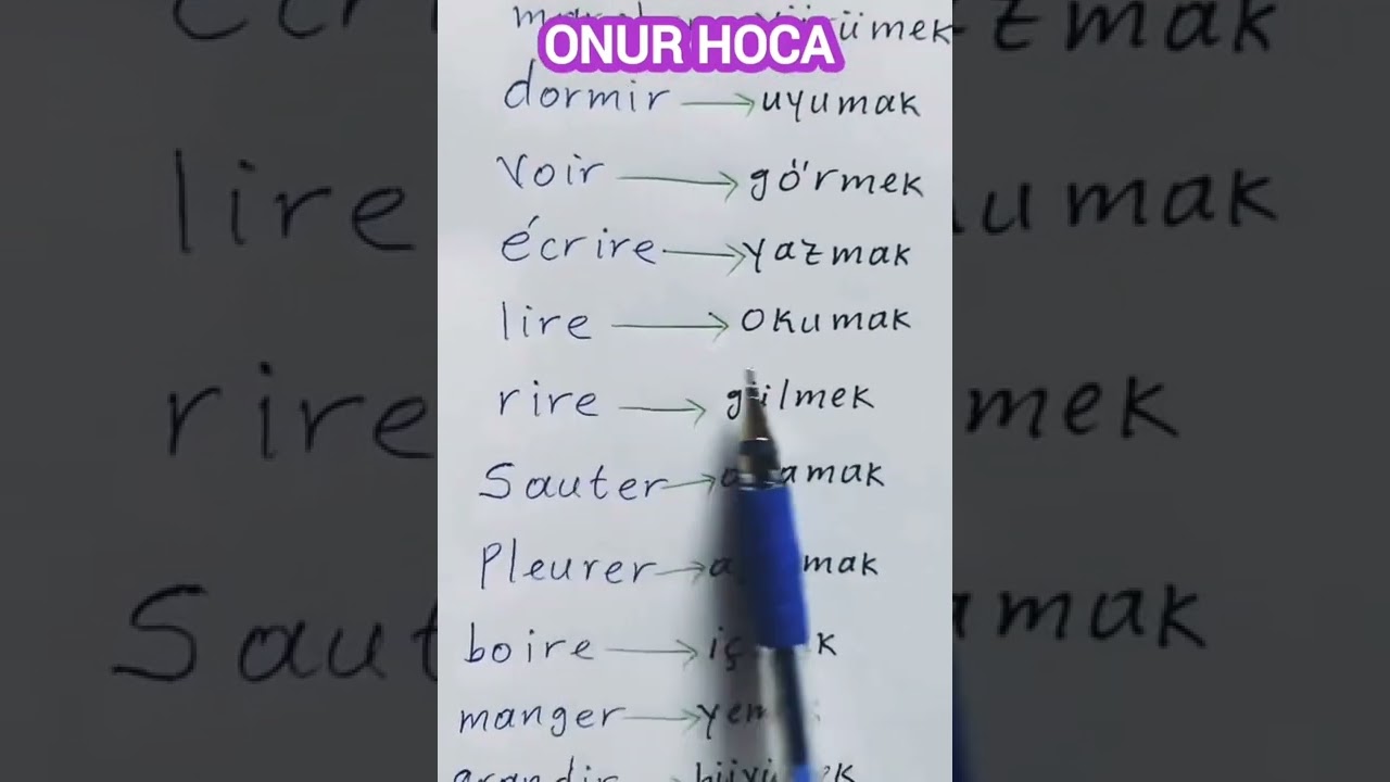 #Fransızcada en &ccedil;ok kışlamılan #fiiller