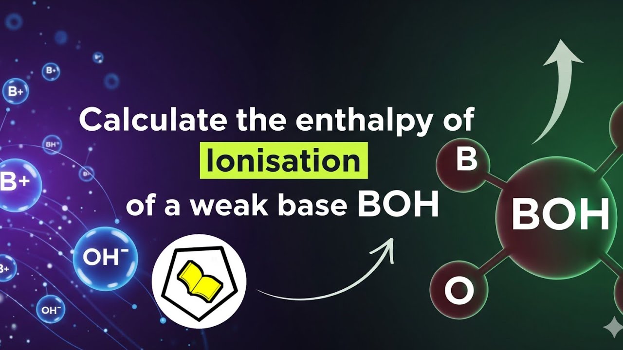Calculate enthalpy of Ionisation of a weak base BOH