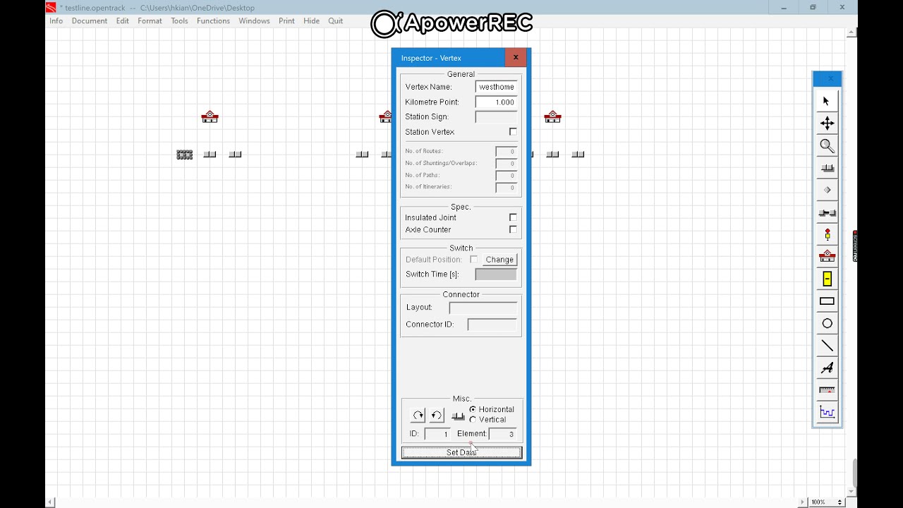 OpenTrack Tutorial in 2 minutes Part 1: Railway Network Layout
