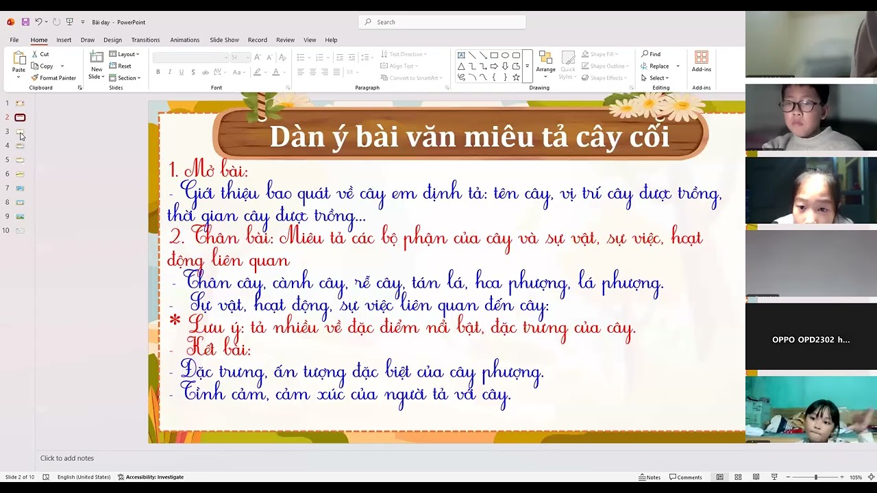 Viết bài văn miêu tả cây cối lớp 4