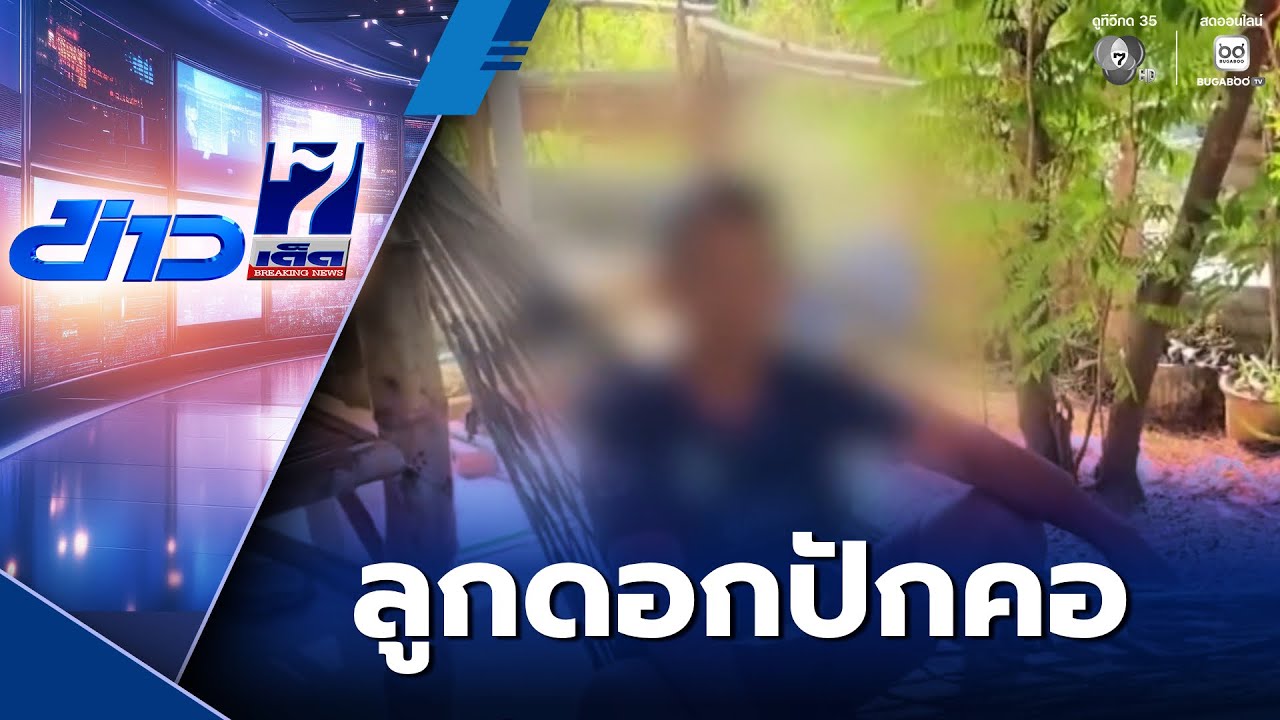 หนุ่มนอนเปล ถูกลูกดอกปริศนายิงคอ | ข่าวเด็ด 7 สี