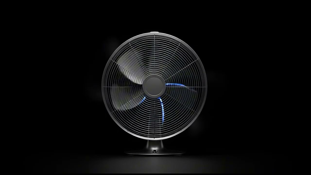 Fan White Noise for Sleep | Steady Electric Fan Sound (Black Screen)