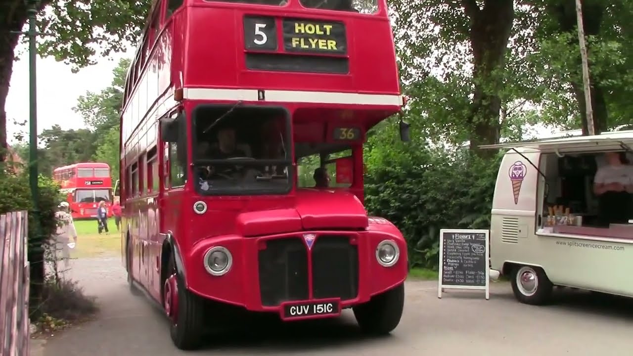 North Norfolk Railway Vintage Transport Day 2021 with classic buses in action.