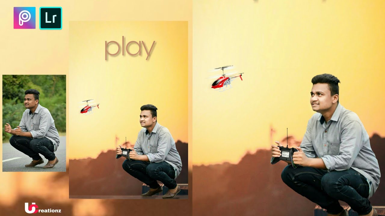 Ucreationz - Flying Drone Photo editing tutorial | Picsart 2018