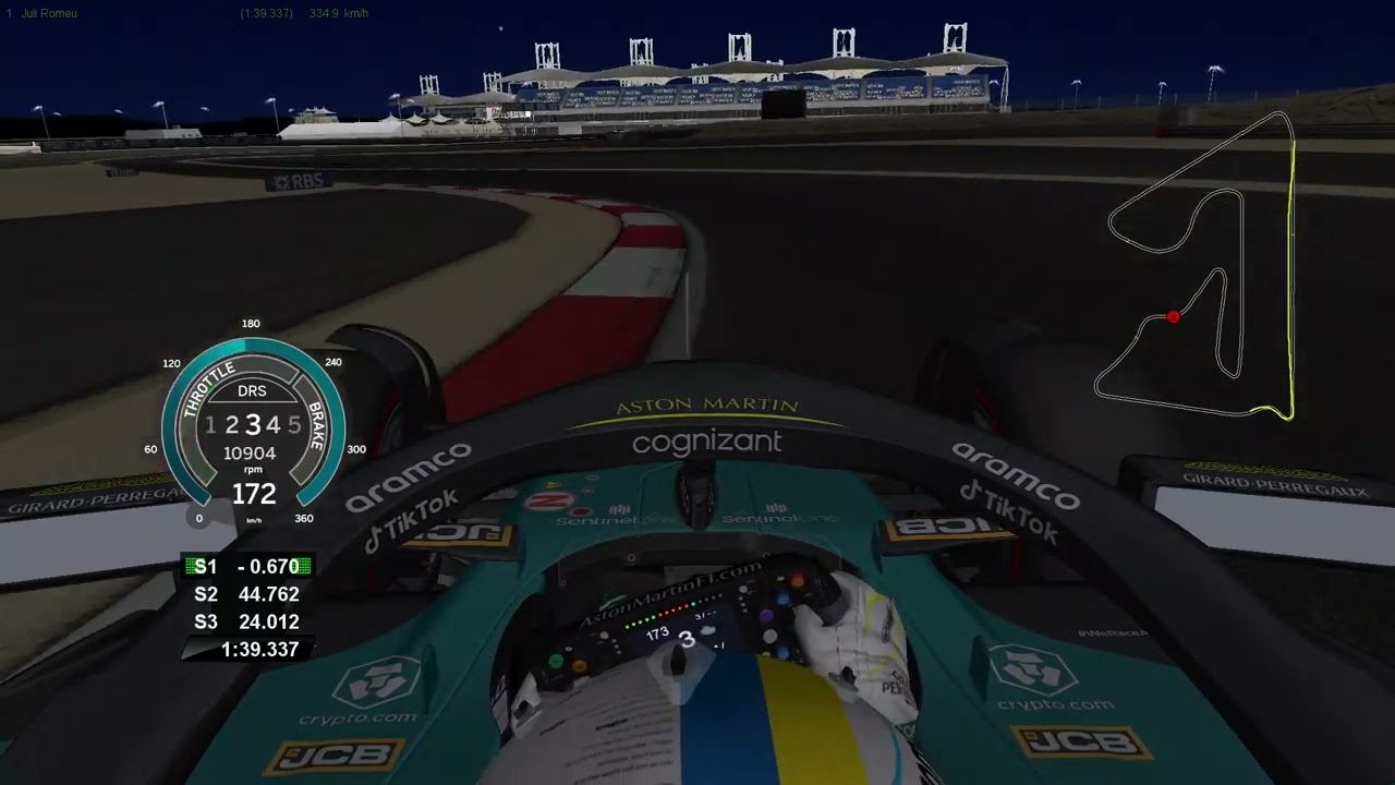 rfactor - Aston Martin onboard lap Bahrain | F1 2022 by A&M