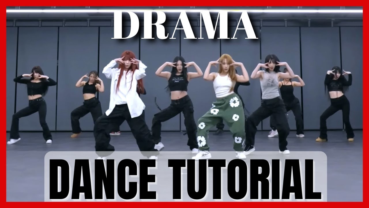 aespa - 'Drama' Dance Practice Mirrored Tutorial (SLOWED)