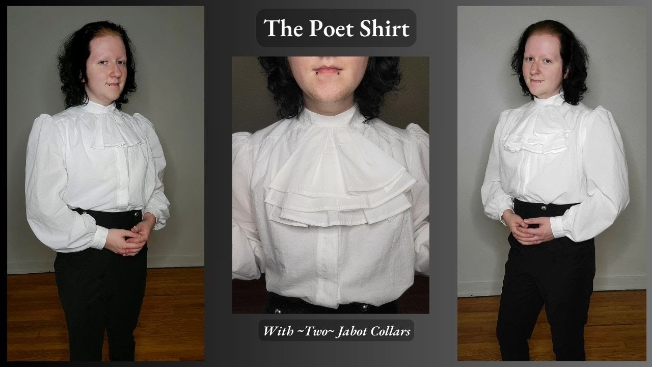 Sewing a Poet Shirt with Two Ruffle Jabot Collars