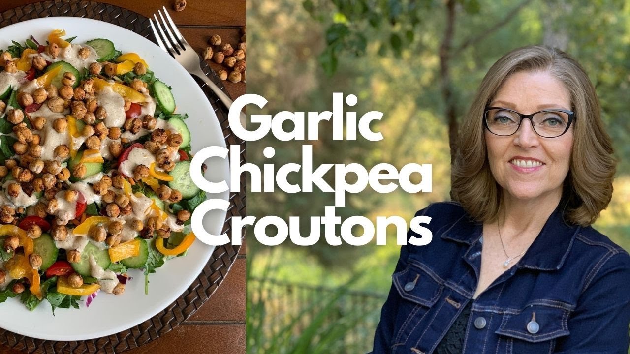 Garlic Chickpea Croutons