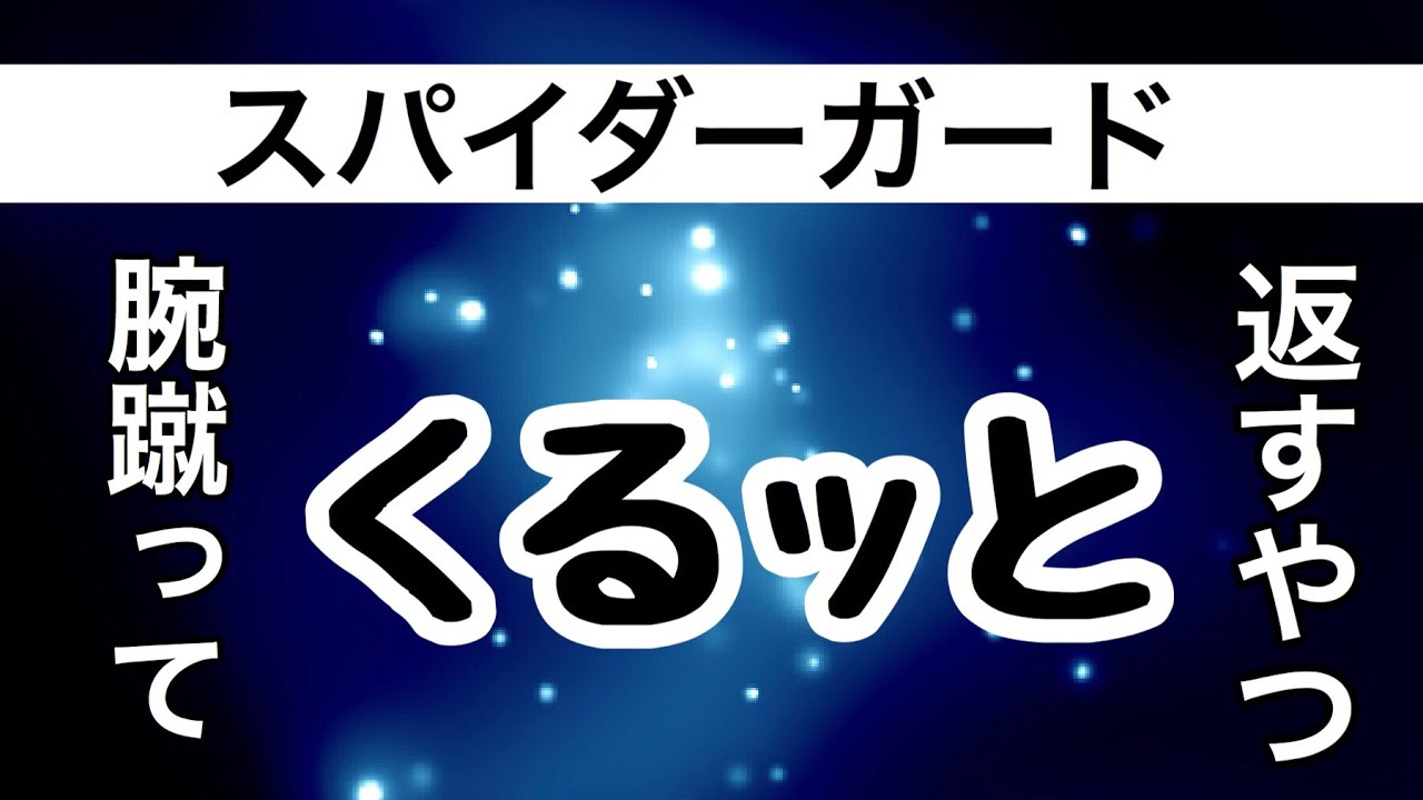 【しんすけ先生】スパイダーガード 腕蹴ってくるっと返すやつ