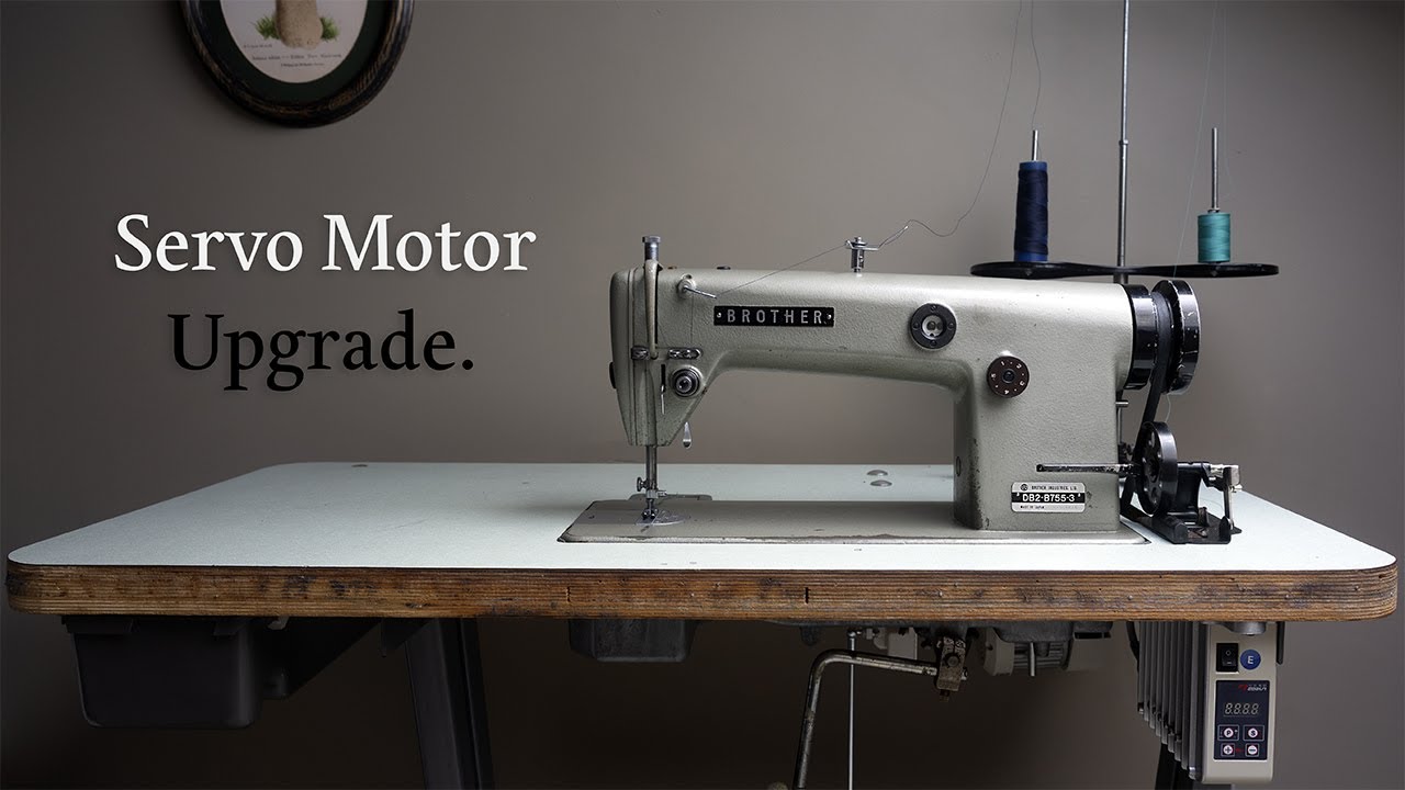 easy upgrade for old industrial sewing machine (clutch to servo motor install)