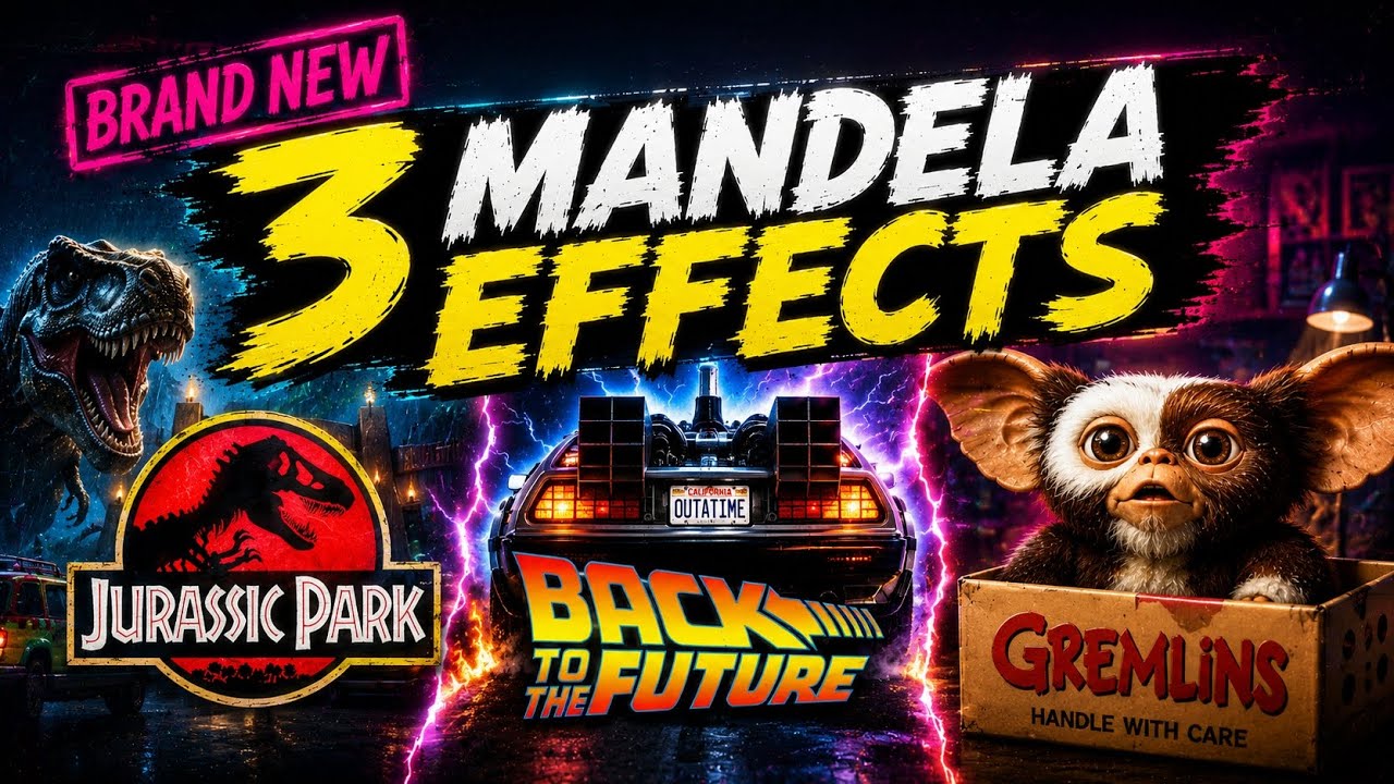 😱 3 BRAND NEW Mandela Effects... #mandelaeffect #jurrasicpark #gremlins #backtothefuture 