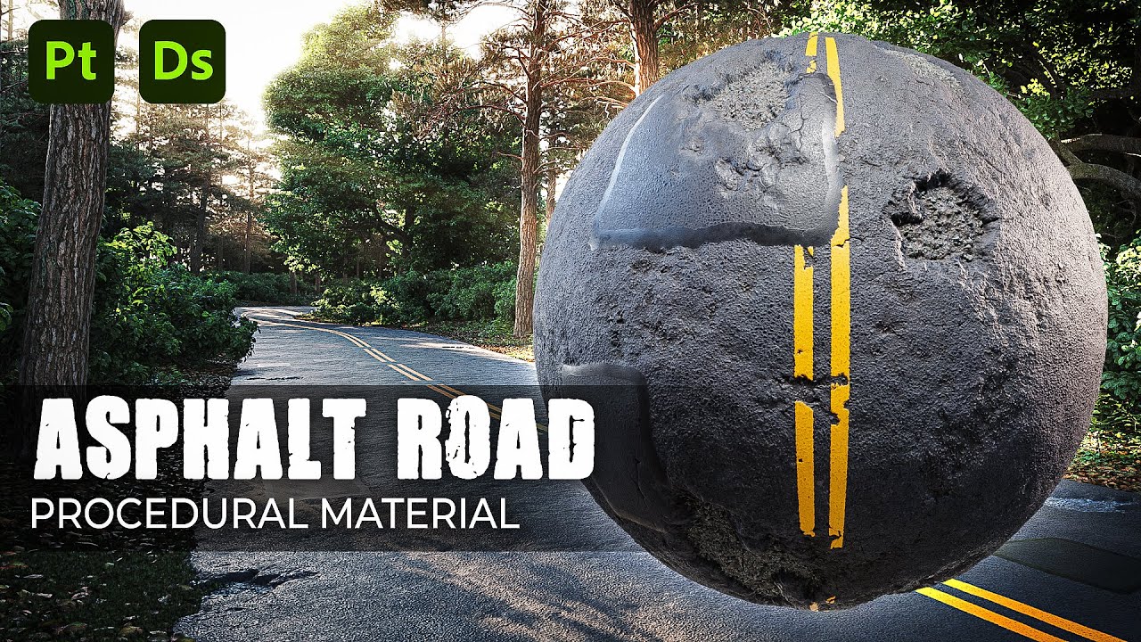 Asphalt Road - Substance Designer Material