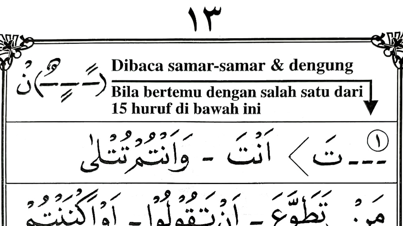 iqro 6 cepat lancar dan bisa baca. mudah belajar iqro 6 halaman 13
