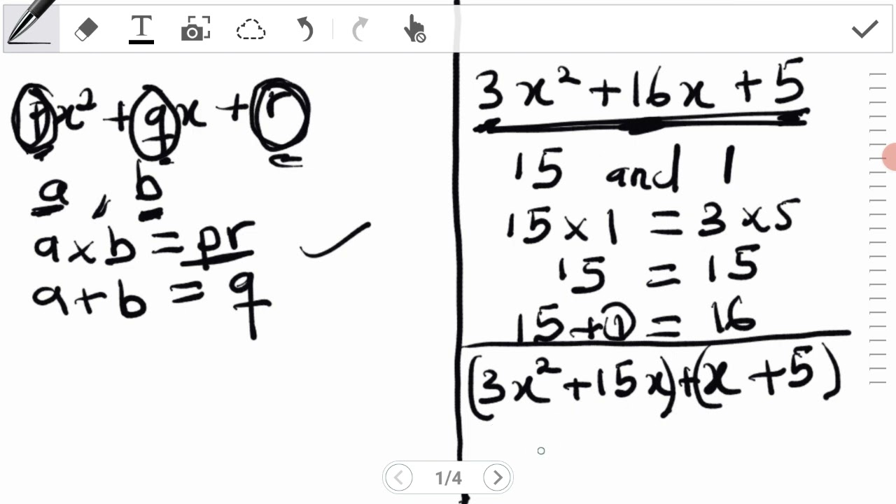 Understand FACTORIZATION in less than 12 minutes; Factorize i) 3x²+16x+5 ii) 2x²+x-3 iii) 3x²-13x+14