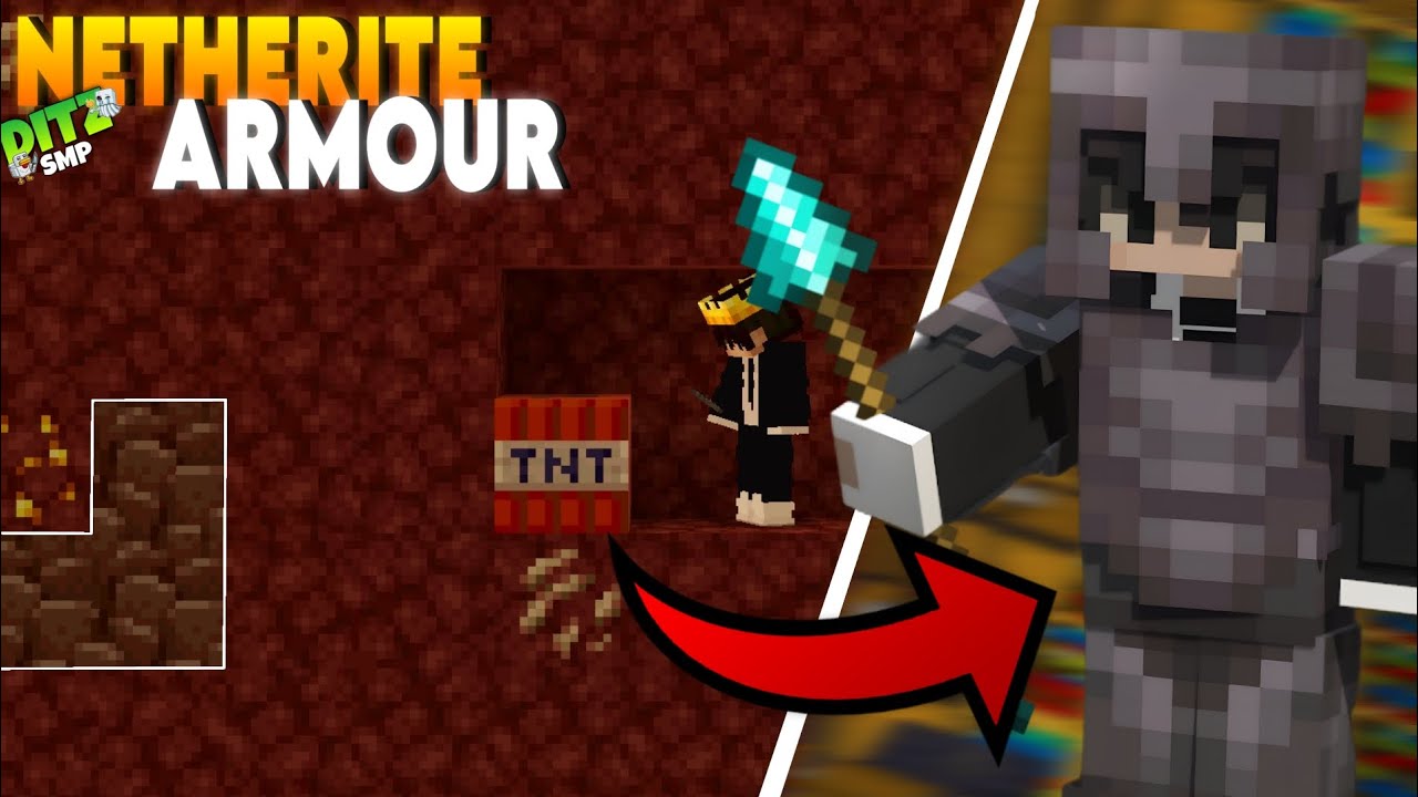 🔥 How I Got FULL NETHERITE ARMOUR Using TNT! | DITZ SMP ⚒️