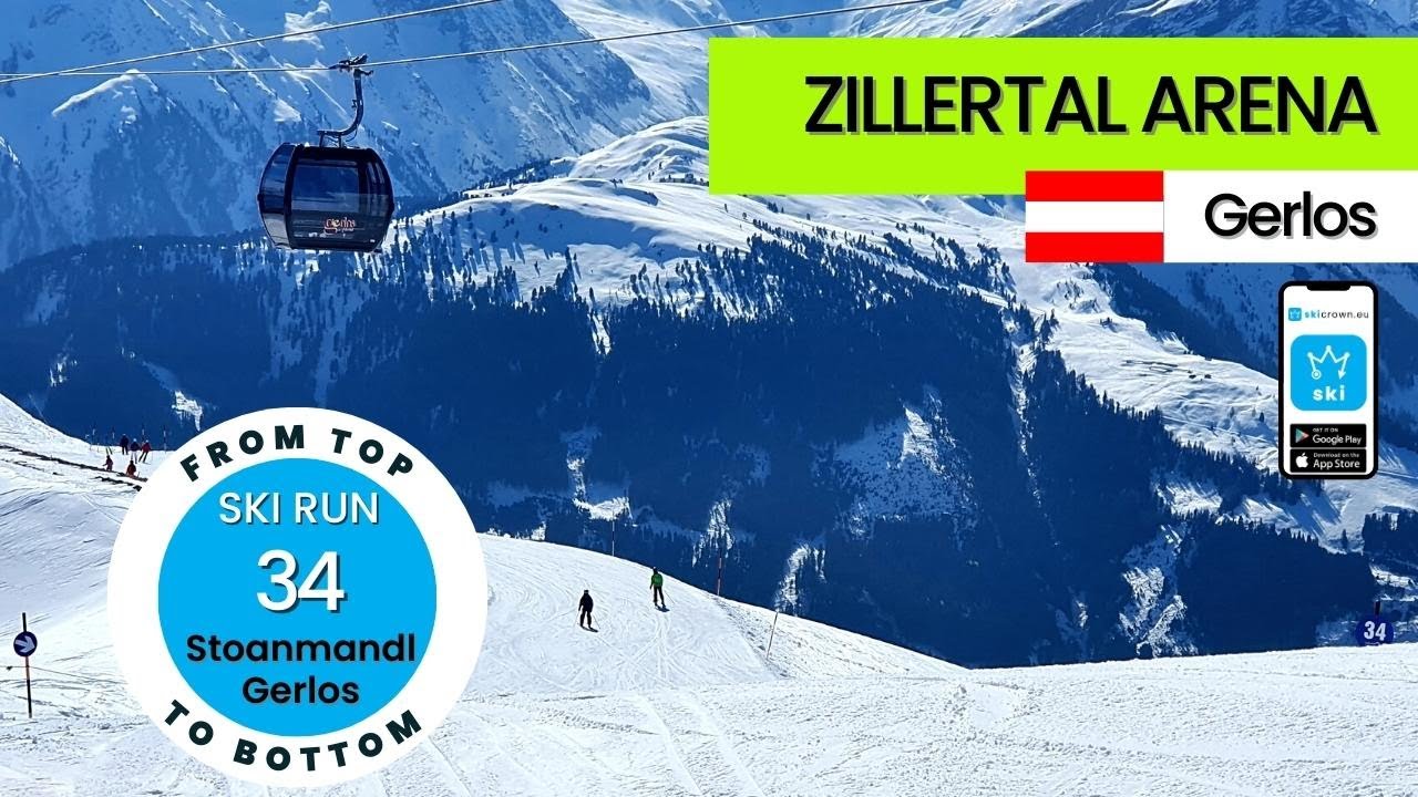 Zillertal Arena Gerlos Austria / ski run - 34 Stoanmandl , from top to bottom
