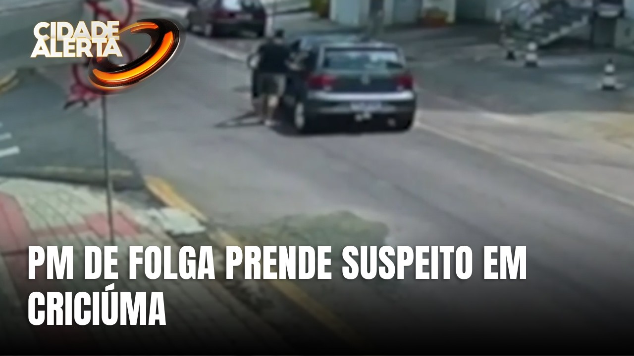 PM de folga persegue e prende suspeito em Criciúma