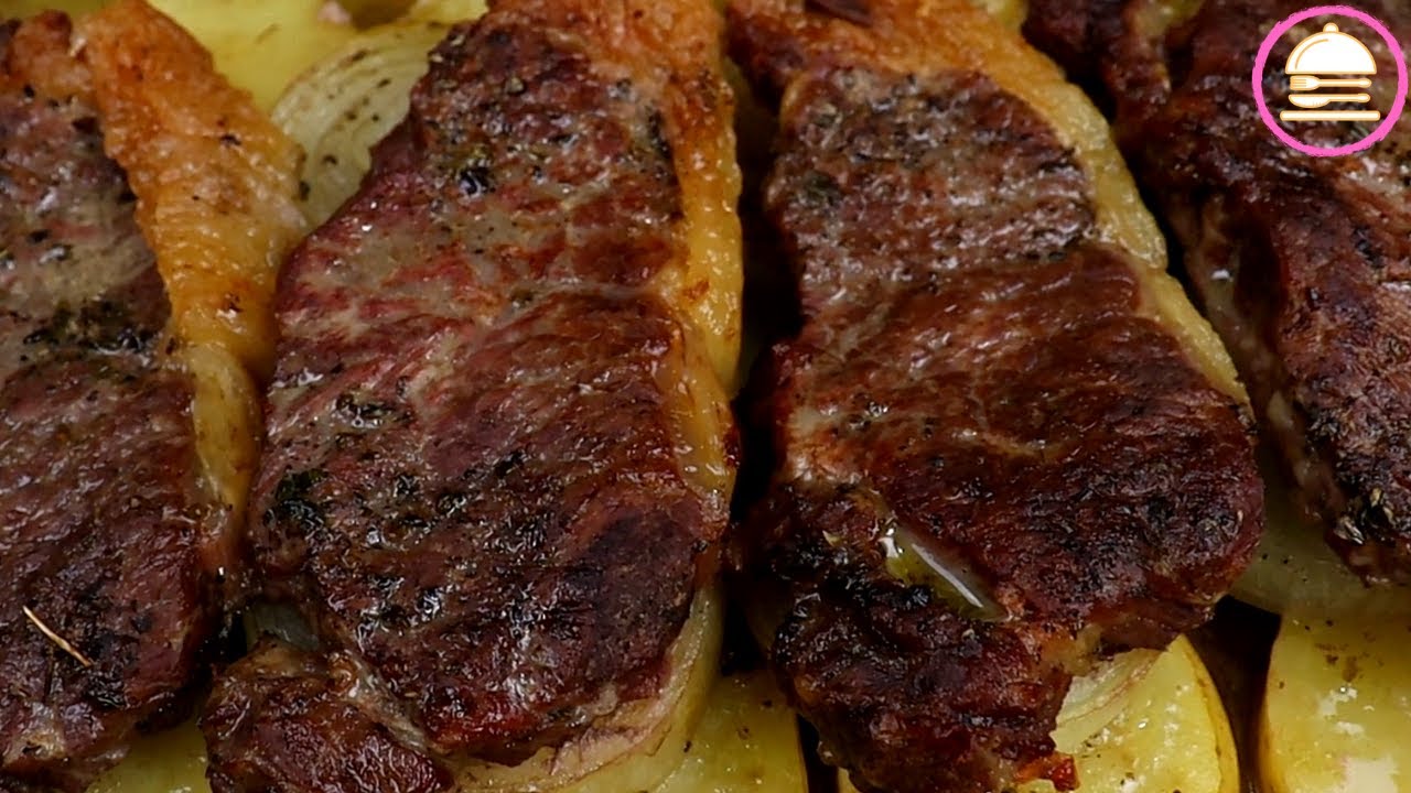 CONTRA FIL&Eacute; ASSADO COM BATATAS F&Aacute;CIL E DELICIOSO COM SABOR DE CHURRASCO