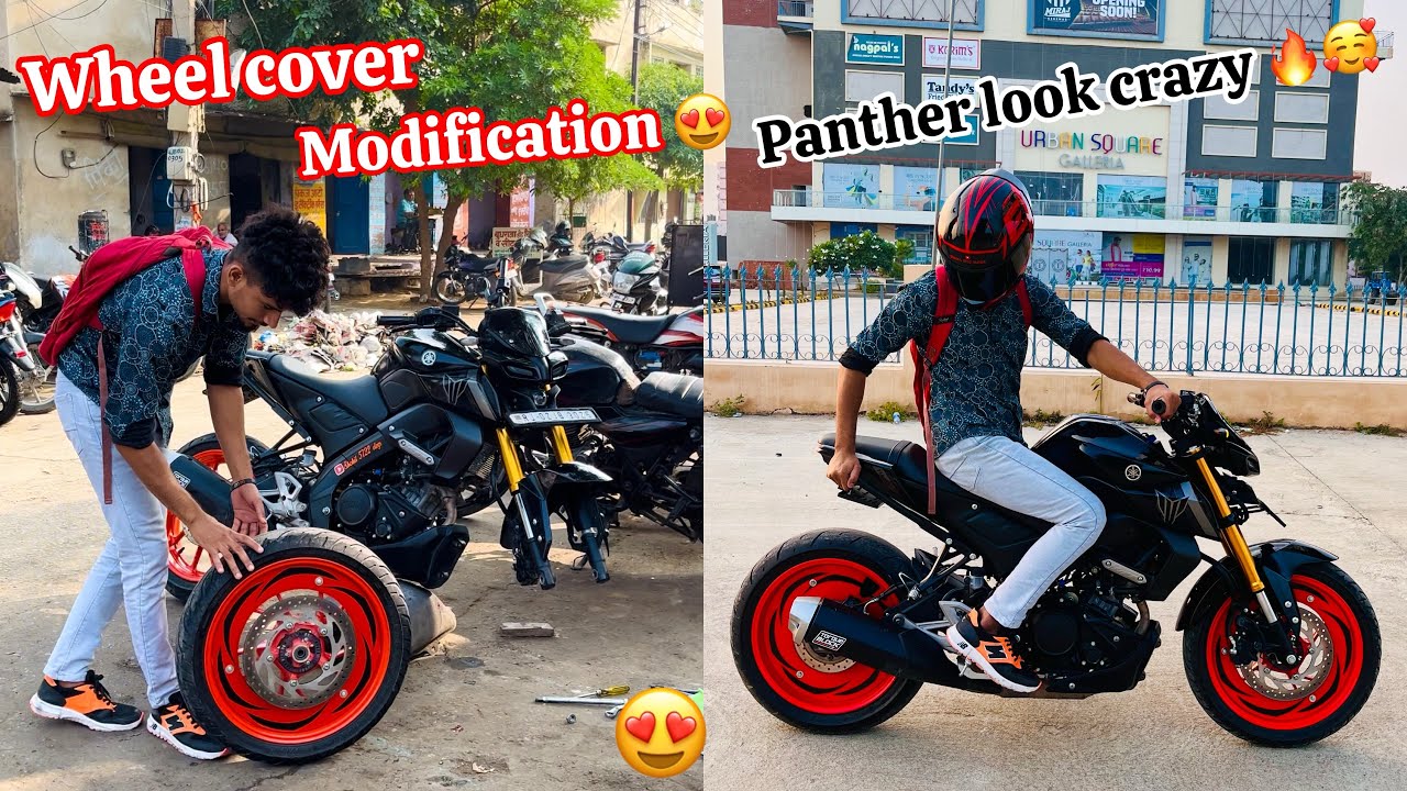 Installing wheel covers in Yamaha Mt15😍 || Best rear & front wheel cover for Yamaha mt15 bike