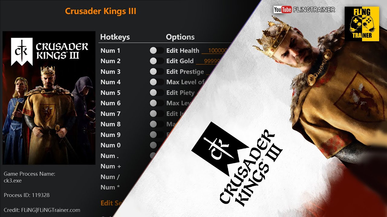 Crusader Kings III Trainer - FLiNG | FLiNGTRAiNER