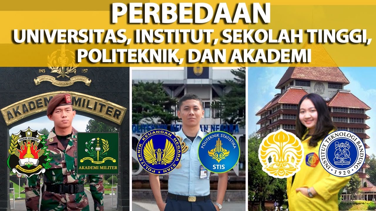 PERBEDAAN KULIAH DI UNIVERSITAS, INSTITUT, KEDINASAN DAN LAINNYA!!
