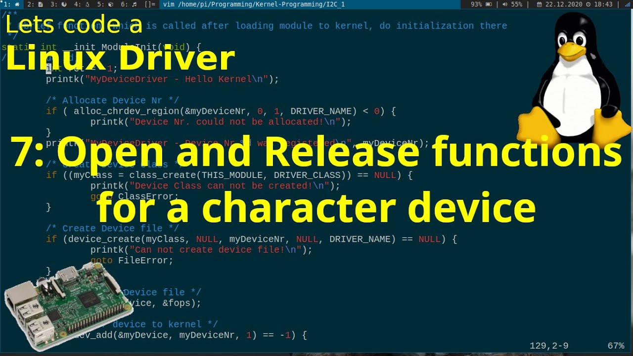 Let's code a Linux Driver: 7- open and release functions for a character device