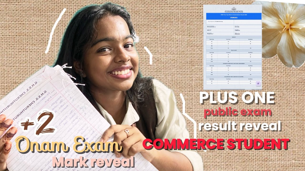 Commerce student Plus One public exam❗️RESULT REVEAL ❗️🧑🏻&zwj;🏫📚| Plus Two Onam Exam ❗️ MARK REVEAL | 💯🤍