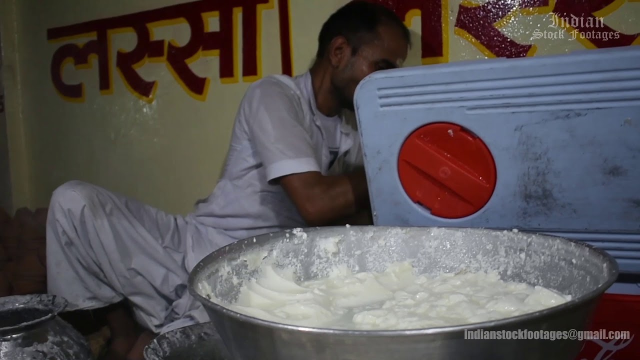 Making of BANARASI LASSI | Indian Stock Footages