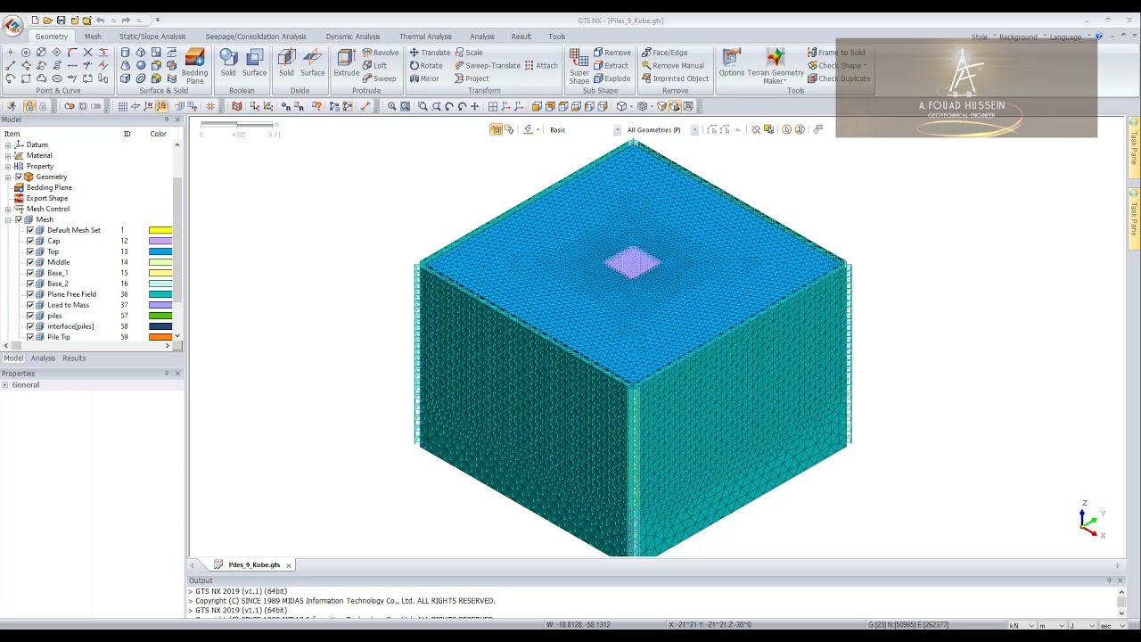 Dynamic Finite Element Analysis of Soil-Pile-Interaction in liquefiable soil  using Midas GTSNX