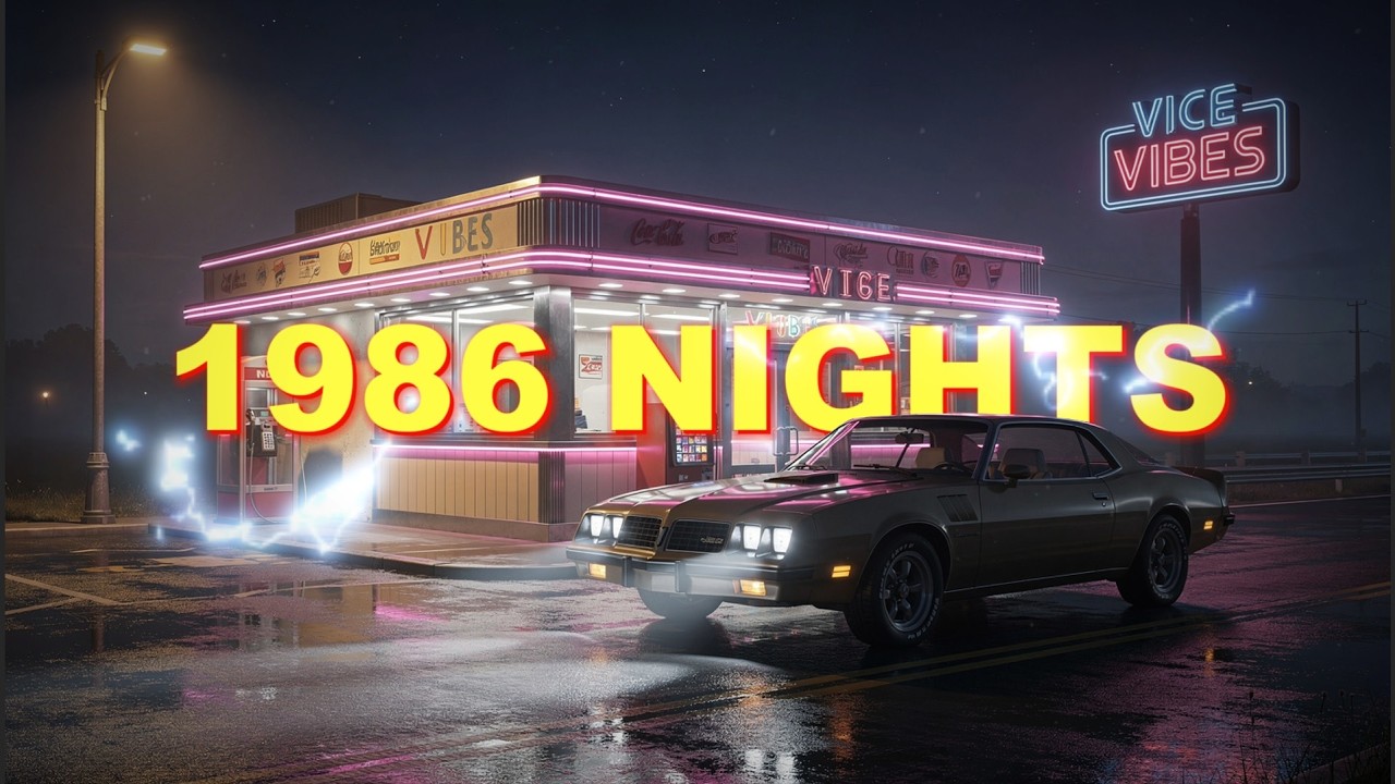 Midnight Diner at 1986 —  Retrowave, Vaporwave, Chillwave Night with 80s Vibes