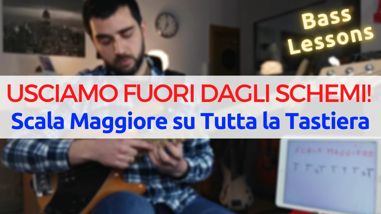 SCALE SUL BASSO SU TUTTA LA TASTIERA (SCALA MAGGIORE) | Lezione di Basso con Luca Macchioni