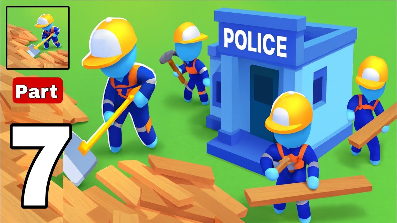 Scrape Master: Gameplay walkthrough Part 7 - Build a police station ( Handcam gameplay ) 