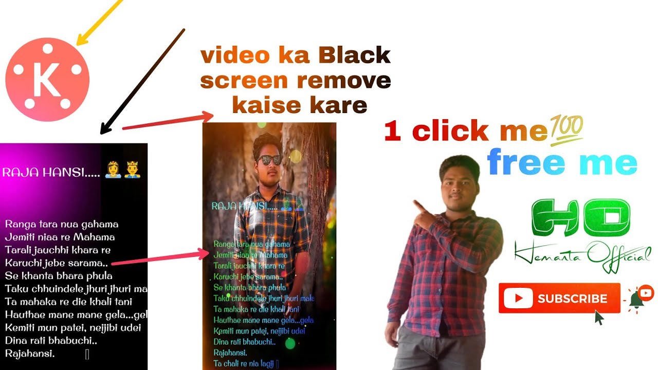 Kinemaster me How To Black Screen Video Remove  by Hemanta Official445