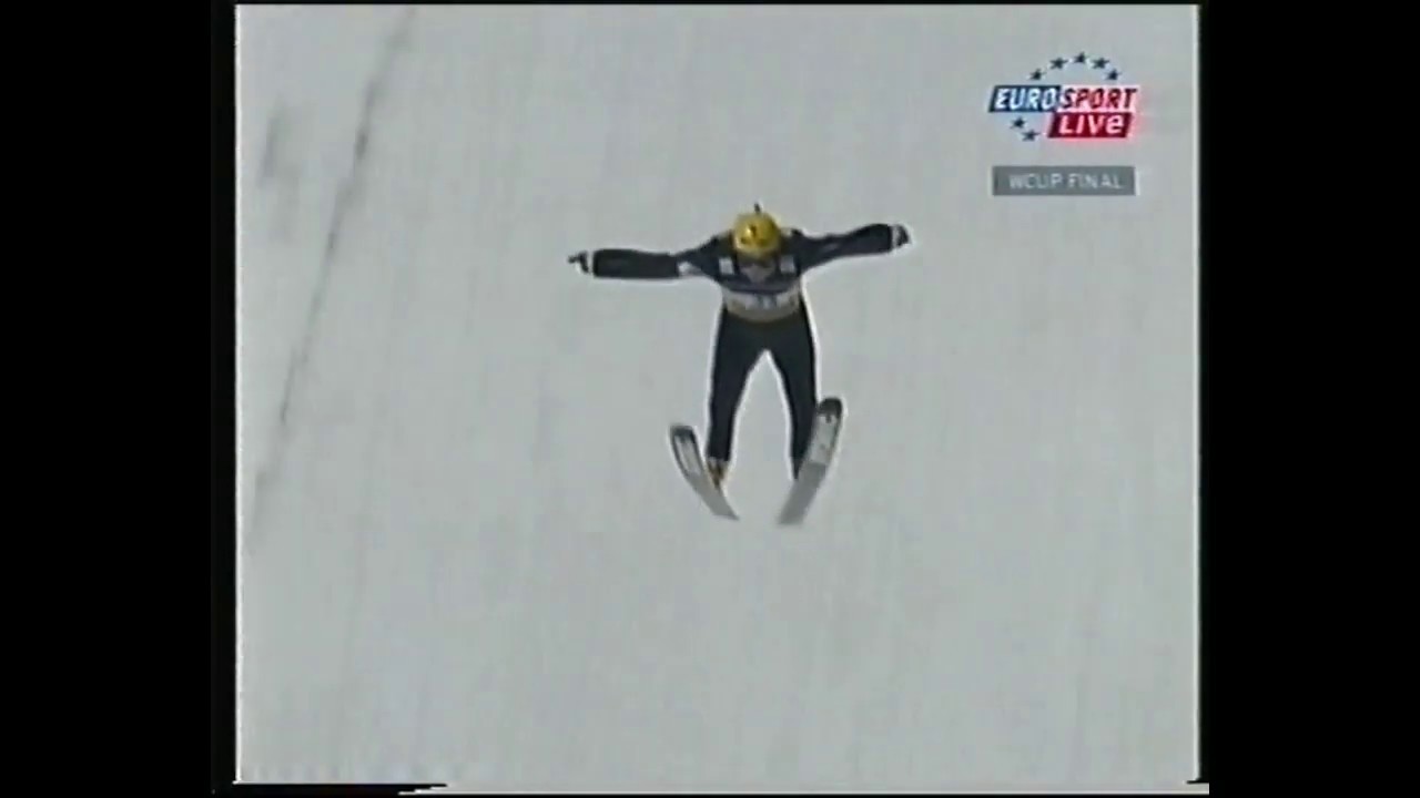 Matti Hautamaeki - 231m - Planica 23.03.2003 WC - World Record - Insane Italian commentary